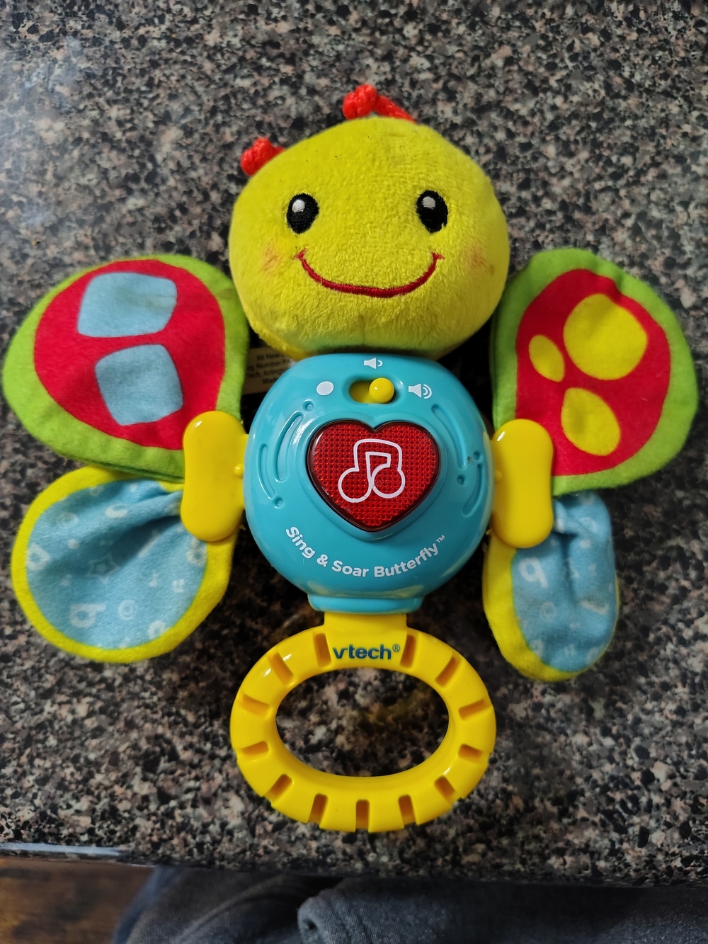Sing & Soar Butterfly Plush Rattle Toy - Yellow/Blue